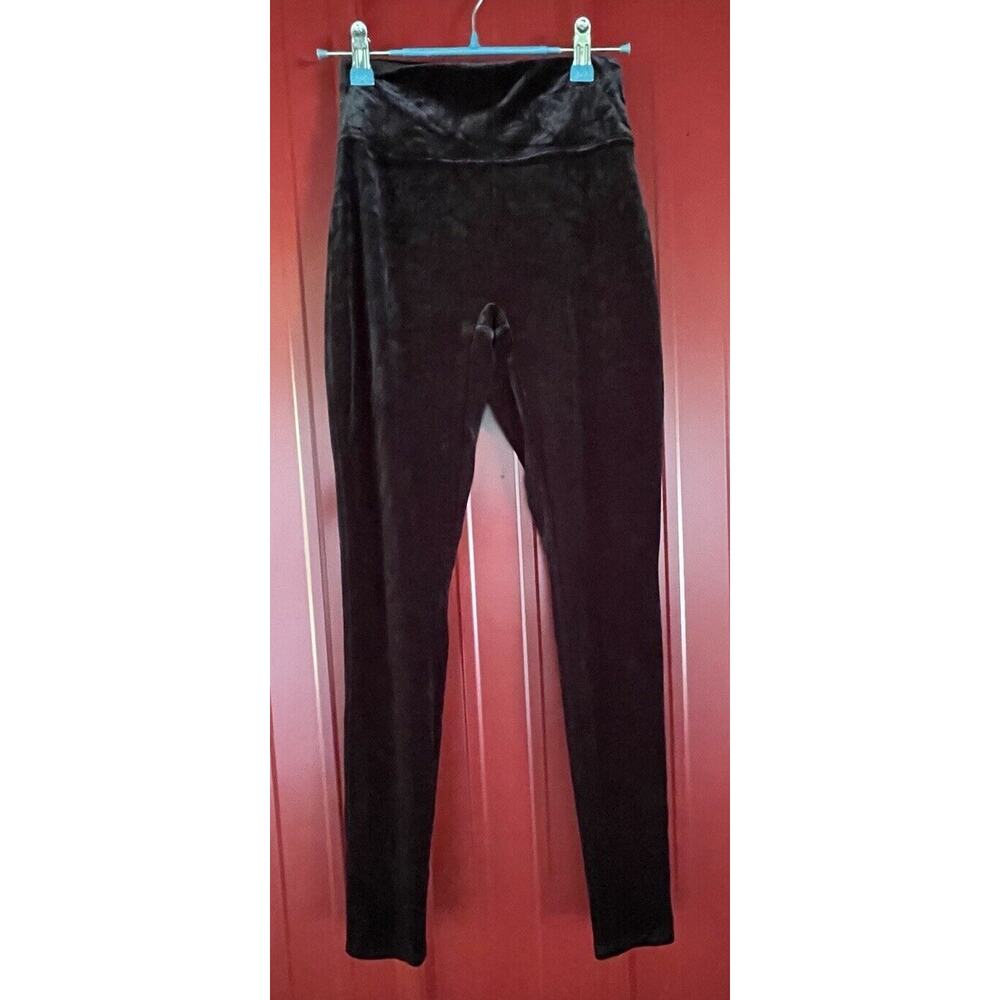 Spanx Pants Leggings High Waist Velour Slimming Yoga Active Womens Large‎